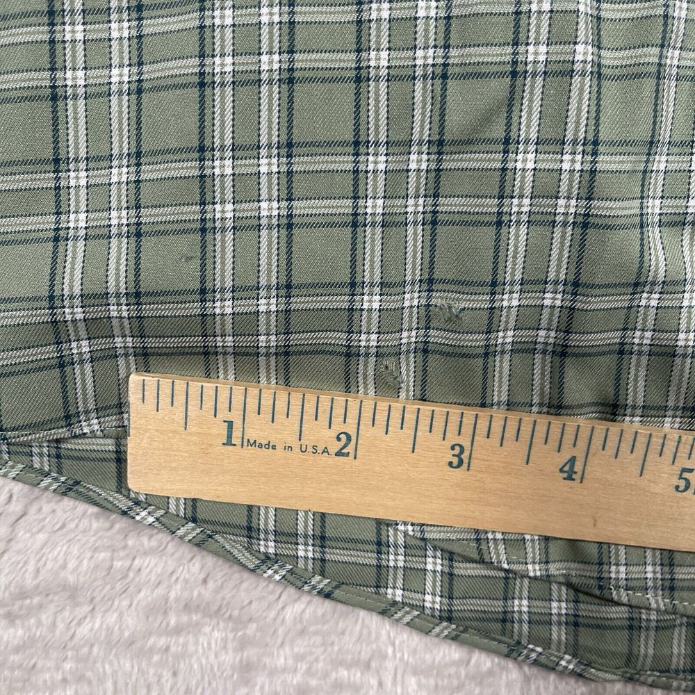 LL Bean Traditional Fit Shirt Mens L Green Tartan Plaid Long Sleeve‎ Button Up - Picture 4 of 7